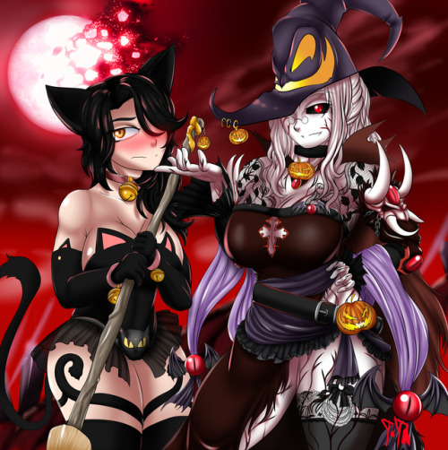 big bad witch and her cute lil cathappy halloween everyone!