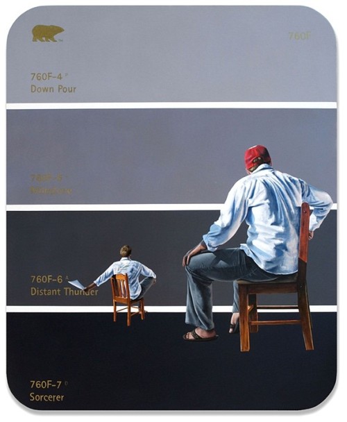 archatlas:  The Paint Chip Series Shawn Huckins  In today’s abundant American culture, an