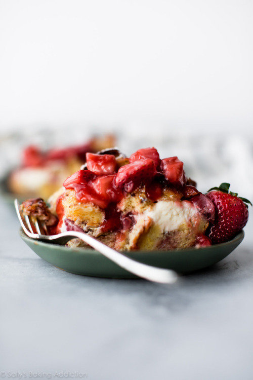Strawberries ‘n’ Cream French Toast Casserole 
