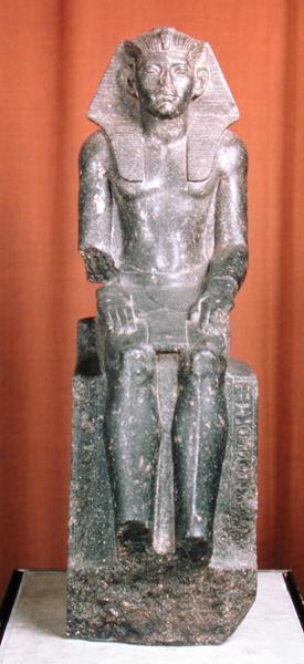 Statue of Amenemhat III (diorite gneiss). Middle Kingdom, 12th Dynasty, ca. 1860-1814 BC. Now in the