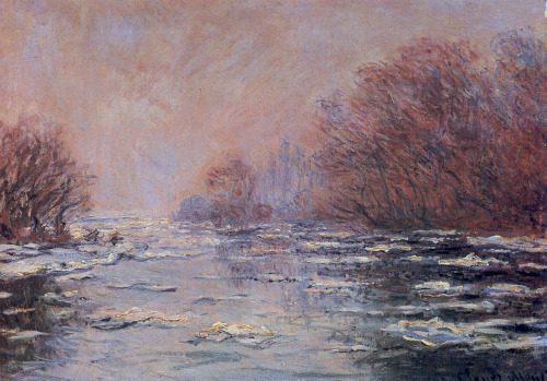 claudemonet-art:  River Thawing near Vetheuil, 1880 Claude Monet 