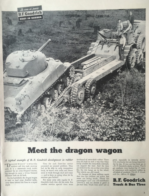 “ ‘Dragon wagon’ is what the soldiers call this tank recovery unit” (1944)