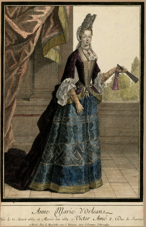 Anne Marie d'Orléans,while Duchess of Savoy by L. Mariette,1684