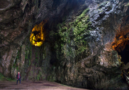 benvironment:Feeling small in Smoo Cave this afternoon, one of the largest sea caves in Britain. I’v