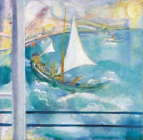 Fishermen in the bay Körül (Sailer)   -   Ödön Márffy  , 1937Hungarian,1878-1959Oil on canvas, 100 x