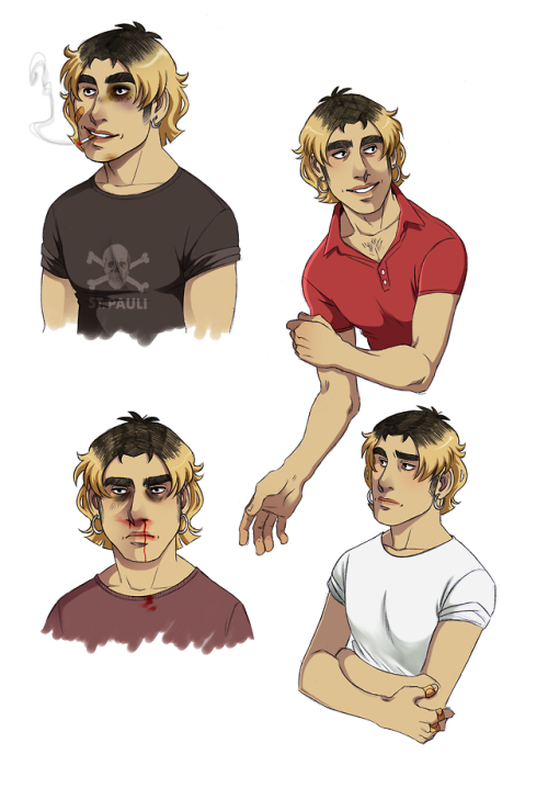Samu at the age of 17 - less hairy and with badly dyed hair. He used to get into fights a lot as a k