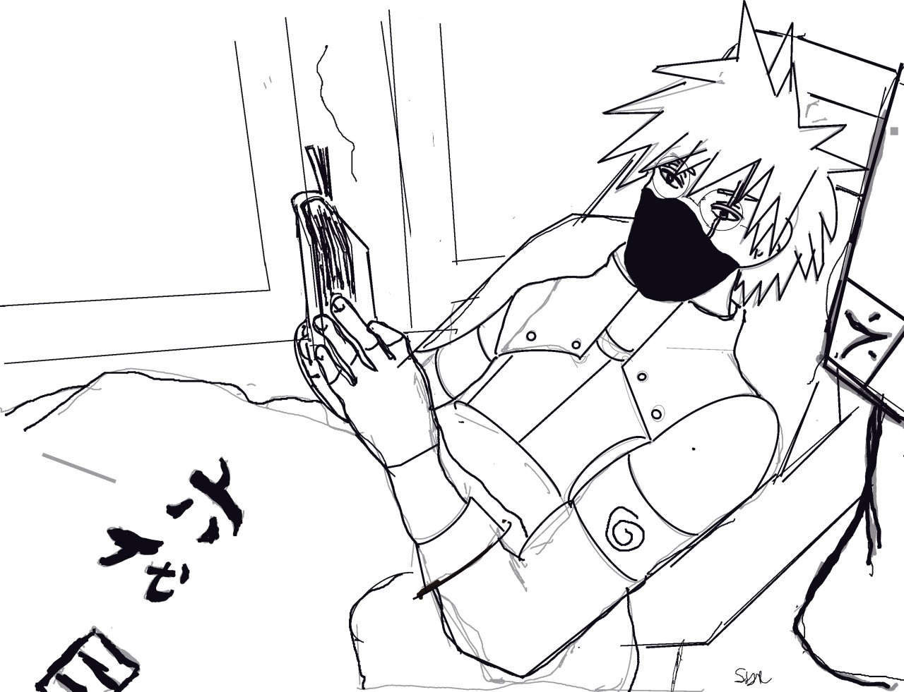 Samaa Samir (Kakashi) — Kishimoto's illustration for the top 20 winners  in