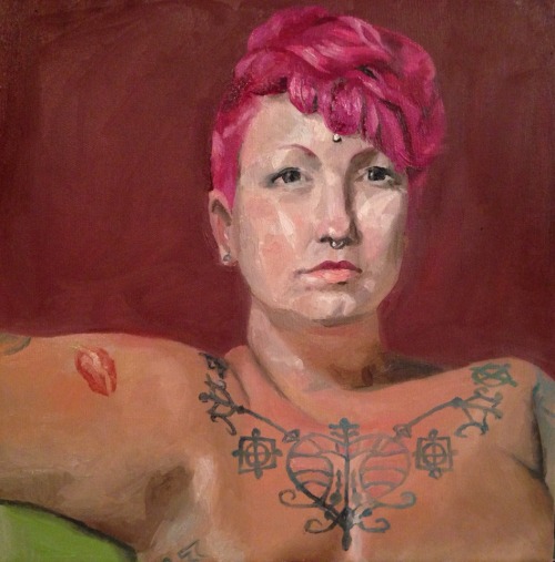 A Small Oil Painting I Made Of A Live Model