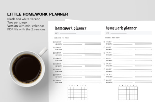 boligraff:Printable: Little homework plannerRequested by @reallysnaperdoodleThe request was to have 