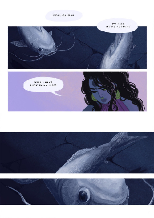 Small comic I made of Roshni and some fish dude for a comic workshop we had at our school last fall&