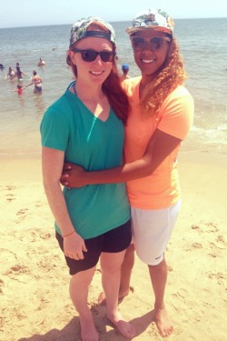 adorablelesbiancouples:  Me and my ginger beaut chillin at the beach, I miss it already. Her - http://astoldbygingerr.tumblr.com/ Me - http://kvttvk.tumblr.com/