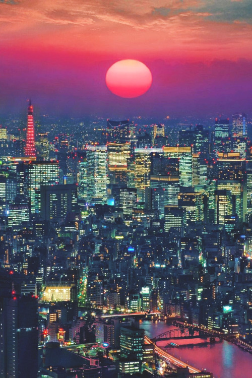 lsleofskye:dazzling beauty of city lights| dotzsohLocation: Tokyo, Japan