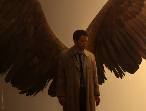 crushcrucify: euclase:Some winged!Castiel by request (and because my followers are awesome).Oml 