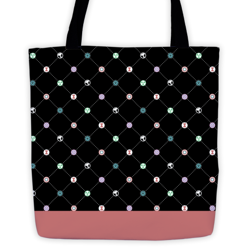 geek-studio:  Full Line of Studio Tote Bags!So far we have designs based on Avengers, Supernatural, Steven Universe, Legend of Zelda, and Pokemon. Do you have any suggestions for more fandom patterns to make into shirts and bags?  Yes they have in black!