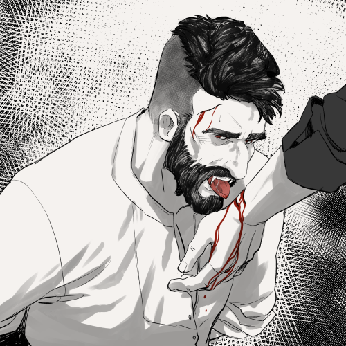 aftermidnightsketches:he thirsty Seriously, the game’s called Vampyr and the fact the it too me this