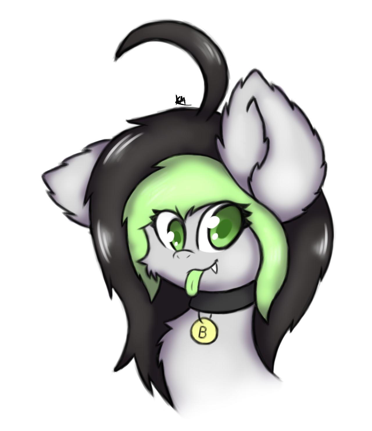 askbreejetpaw:  fluxys-art-corner:  Face licking fluffy Pegamutt (askbreejetpaw)I