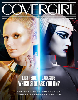 miss-love:  tiefighters:  Covergirl Announces The Star Wars Collection  In a galaxy far, far away, Covergirl and Star Wars have partnered to create a limited-edition makeup inspired by Star Wars: The Force Awakens. Coming to a galaxy near you on September