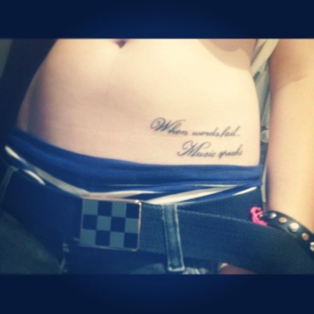 #new #tattoo #me 🎶 #love #when #words #fail #music #speaks #nice #pretty #girl