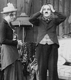 margaretroses: Outtakes of Charlie Chaplin and Edna Purviance filming for Behind The Screen (1916)