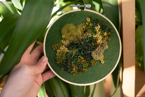 moss embroidery up on Etsy! 