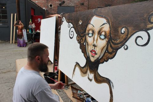 Progress on live painting done at Urban Scrawl 8.