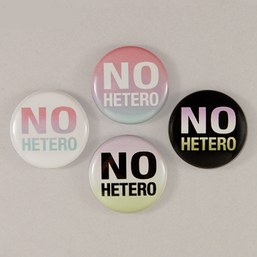 astropuke:  1” no hetero buttons - revisited with some extra love for all u aros~ out there&he