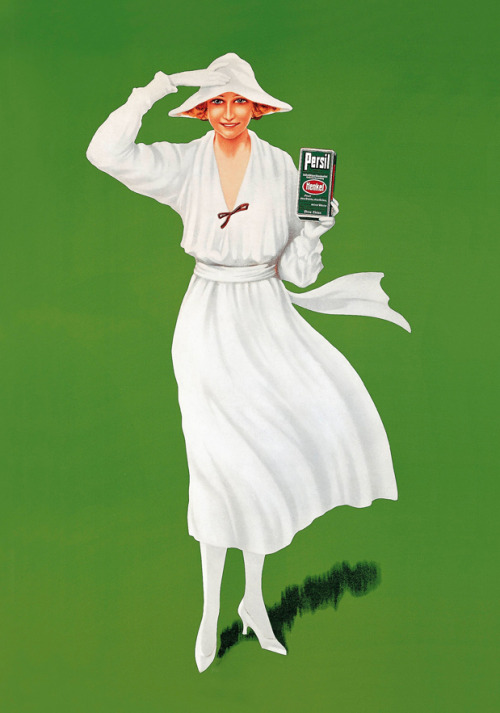 Kurt Heiligenstaedt, poster illustration The white lady for Persil, 1922. Henkel, Germany. 1907 Henk