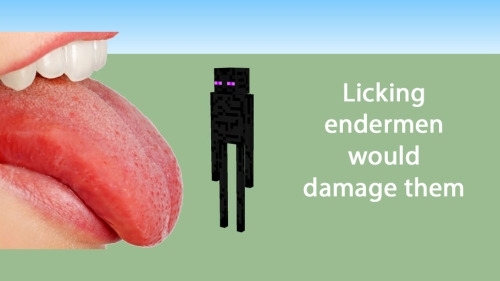 - Licking endermen would damage themSubmitted by anonymous