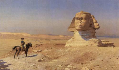 Napoleon before the Sphinx, 1798.  Painted by Jean-Leon Jerome, 1867-1868.