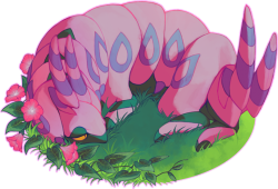 preoprix:  Transparent drawing of probably my all time favorite Pokémon ever, horse centipede! You’re blending in real well there… 