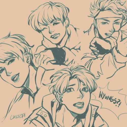 I draw a lot of BTS, lol