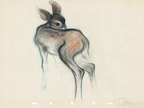 Bambi sketches and visual development by Tyrus Wong