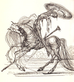 explore-blog:  Salvador Dalí illustrates Don Quixote 