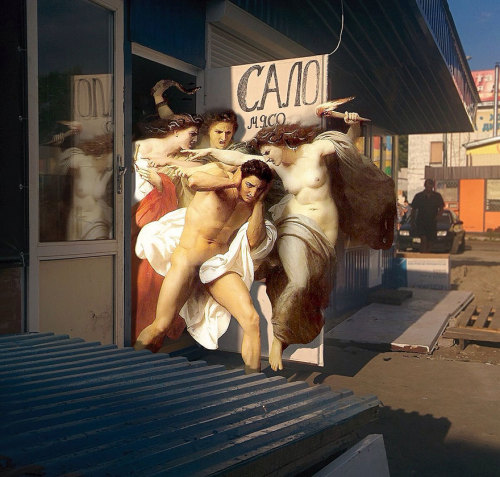 al-ternative: boredpanda: People From Classic Paintings Inserted Into Modern City Life this is so so