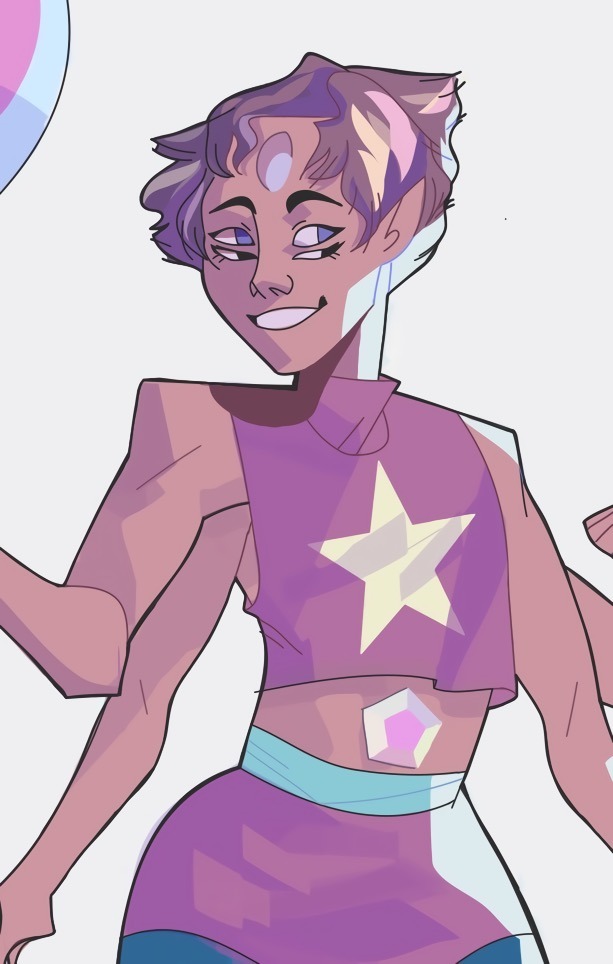 saceri-art:  steven fused with the gems! (left to right: carnelian, rainbow quartz,