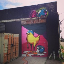 denverstreetart:  Chicken or the egg? #denver #streetart #5points #streetheart http://bit.ly/ZwdG3g