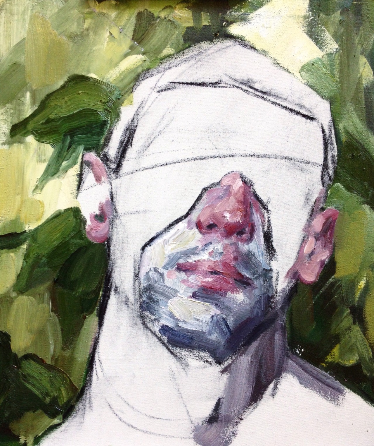 ellysmallwood:  Oil and charcoal 