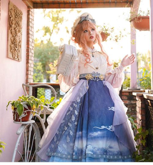lolita-wardrobe:New Release: 【Lotus Garden】 #QiLolita Dress Set ◆ Shopping Link &gt;&gt;&gt; https:/