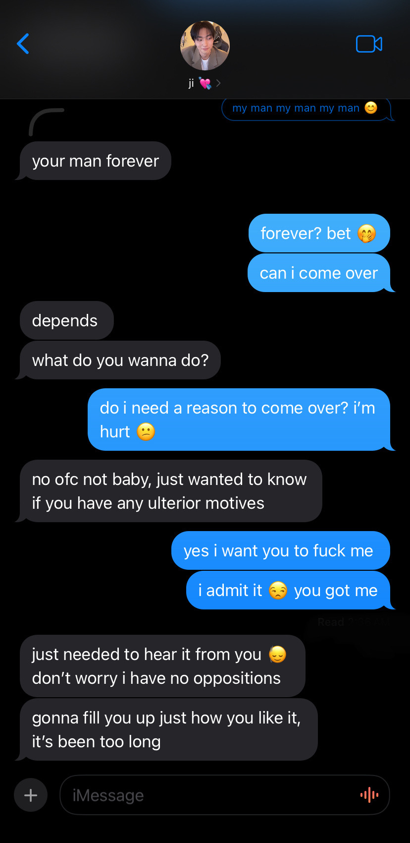 Hihi! Could You Possibly Do Nsfw Bf Jiung Texts? :)