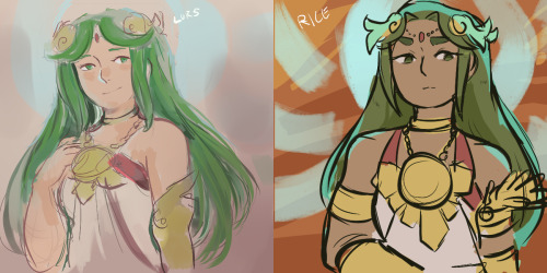 verifying:  art style meme from twitter.. + palutena  im so so so dead rn  