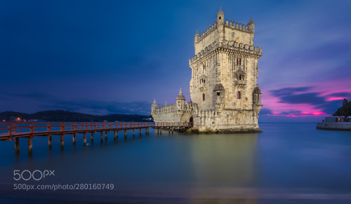 Belém Tower at Sunset by pauloqfernandes