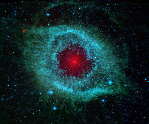 The Helix Nebula is a large planetary nebula located in the constellation of Aquarius. Sometimes ref