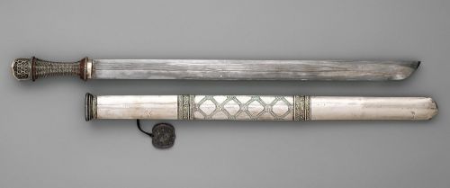 art-of-swords: Sword and Scabbard Dated: circa 1750 - 1850 Culture: Bhutanese Medium: steel, silver,