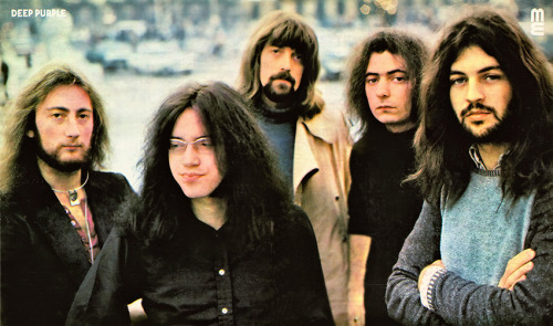 Deep Purple Mk II, poster from dutch magazine Muziek Expres, 1972Roger Glover, Ian Paice, Jon Lord, 