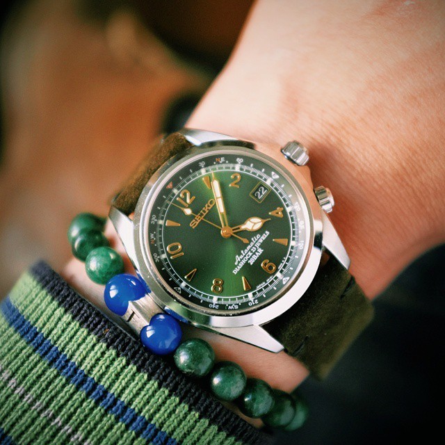 What's On Your Wrist? — TGIF! HAGWE! Seiko Alpinist SARB017 with its green ...