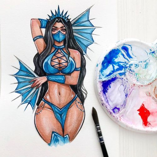 Kitana  I first met the game universe Mortal Kombat on the Sega Mega Drive game console. And female 