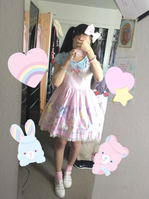 Baby’s first lolita coord, a casual sweet look with angelic pretty’s cotton candy shop s