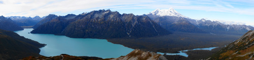 Crescent lakeThis spectacular panorama was taken in Lake Clark National Park in southern Alaska.The 