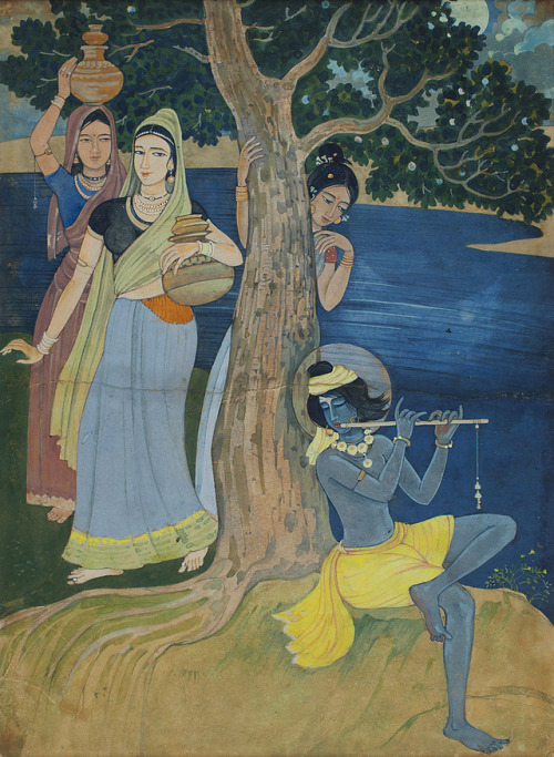 Krishna and gopis by Ramendranath Chakravorty.