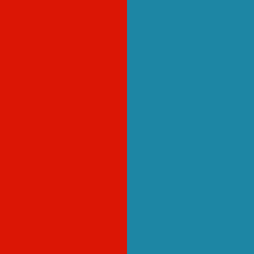 colorandcolor:color and color 12073 - #db1605 and #1d86a4